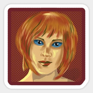 orange girl Sticker